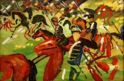 Hussars Riding Out by August Macke